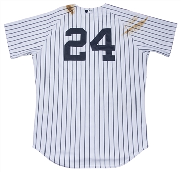 2013 Robinson Cano Game Used & Photo Matched New York Yankees Home Jersey Used In 4-4 Game On 8/15/2013 – 7 Games Total (MLB Authenticated, Steiner & Sports Investors Authentication)